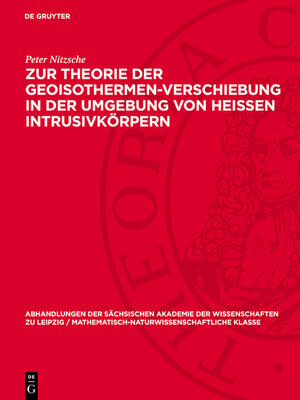 cover image of Zur Theorie der Geoisothermen-Verschiebung in der Umgebung von heissen Intrusivkörpern
